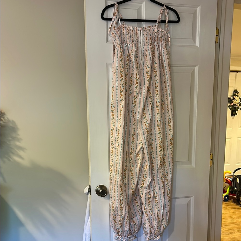 Floral Striped Jumpsuit
